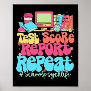 Testscore Rapport Herhaal Terug Naar School School Poster