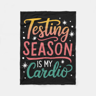 Testseizoen Is Mijn Cardio Test Dag Leraar Testen Fleece Deken