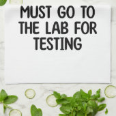 testteam van het labrador-voedsellaboratorium theedoek (Gevouwen)