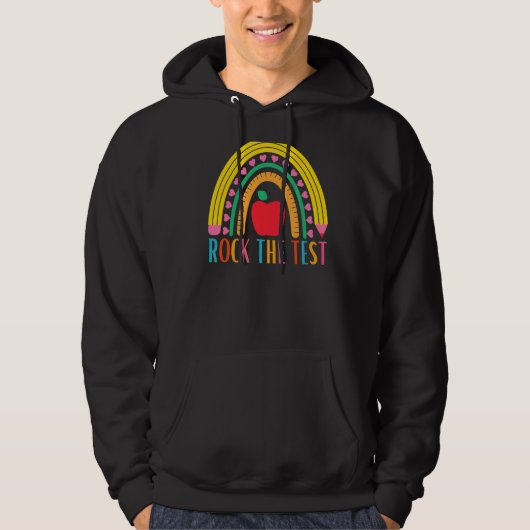 Testtest voor leraren op testdag hoodie (Voorkant)
