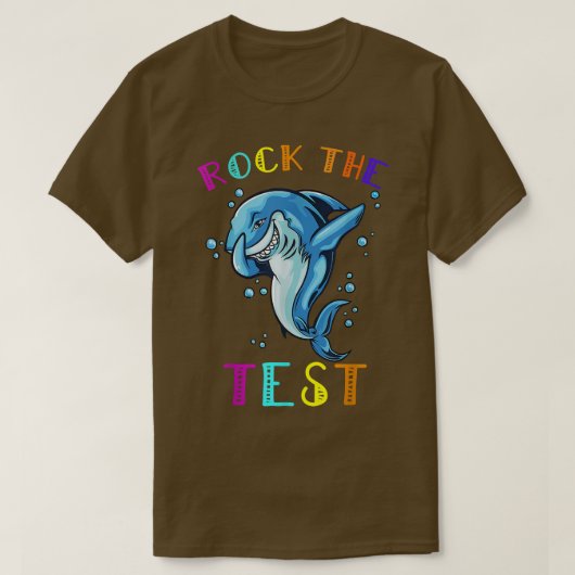 Testtestdag testdag haai t-shirt (Design voorkant)