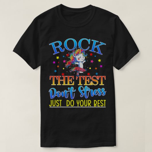 Testtestdag testdag in plaats van testbaan t-shirt (Design voorkant)