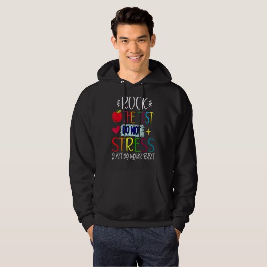 Testtestdag testdag testdag teache hoodie (Voorkant volledig)