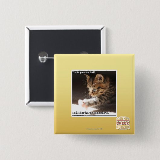 Testuil Vierkante Button 5,1 Cm (Voorkant /achterkant)