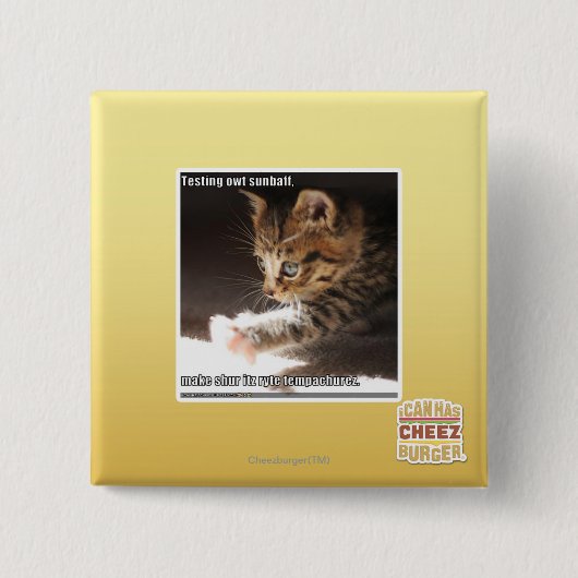 Testuil Vierkante Button 5,1 Cm (Voorkant)