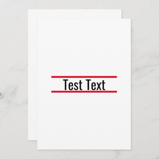 testuitnodiging kaart (Voorkant / Achterkant)