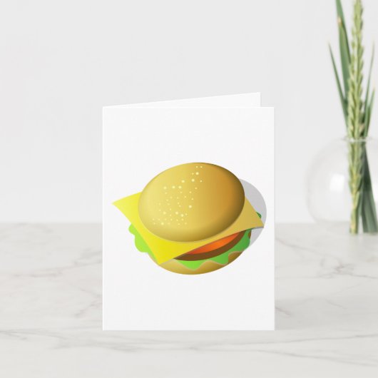 Testy Hamburger Takeaway Food Note Cards Kaart (Voorkant)