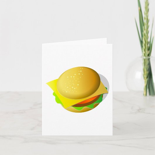 Testy Hamburger Takeaway Food Note Cards Kaart