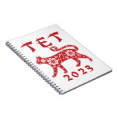 Tet 2023 Vietnamees nieuwjaar kat Notitieboek (Rechterzijde)
