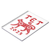 Tet 2023 Vietnamees nieuwjaar kat Notitieboek (Linkerzijde)