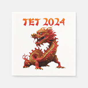 Tet 2024 Jaar van de Draak Vietnamees Nieuwjaar Servet