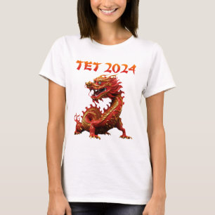 Tet 2024 Jaar van de Draak Vietnamees Nieuwjaar T-shirt