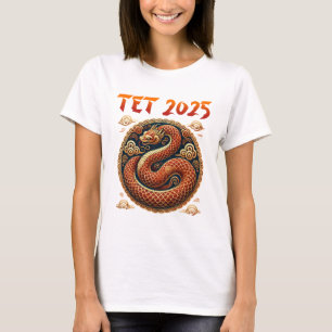 Tet 2025 Jaar van de Slang Vietnamees Nieuwjaar T-shirt