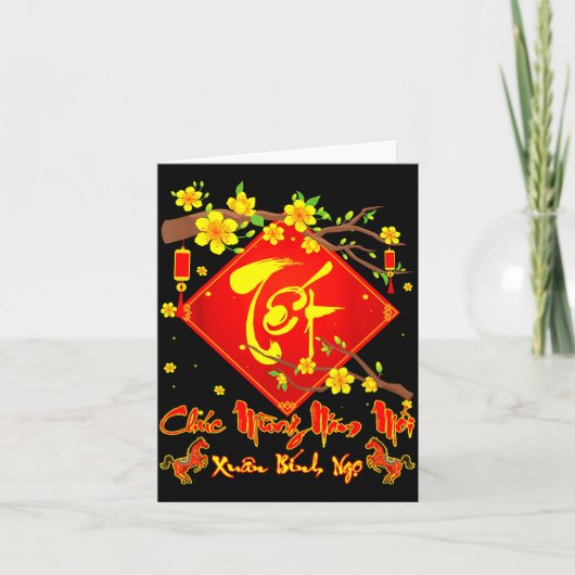 Tet 2026 Chuc Mung Nam Moi Xuan Binh Ngo Vietnames Kaart (Voorkant)