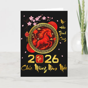 Tet 2026 Vietnamees Paardenjaar Chinese Nieuwjaar Kaart