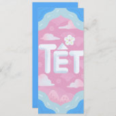 Tet-feest komt eraan - Funky Cute stijl Kaart (Voorkant / Achterkant)