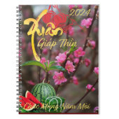 Tet Gelukkig Nieuwjaar Xuan Giap Thin 2024 Notitieboek (Voorkant)