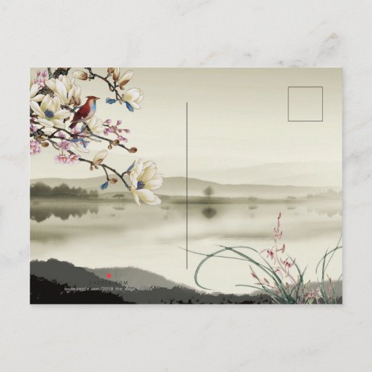 Tet Hoa Anh Dao Vietnamees Nieuwjaar P Uitnodiging Briefkaart (Achterkant)