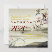 Tet Hoa Anh Dao Vietnamees nieuwjaar SFC-uitnodigi Save The Date (Achterkant)