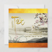 Tet Hoa Anh Dao Vietnamees nieuwjaar SFC-uitnodigi Save The Date (Voorkant)