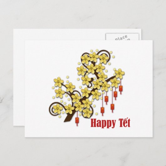 Tet Hoa Mai Briefkaart (Voorkant / Achterkant)