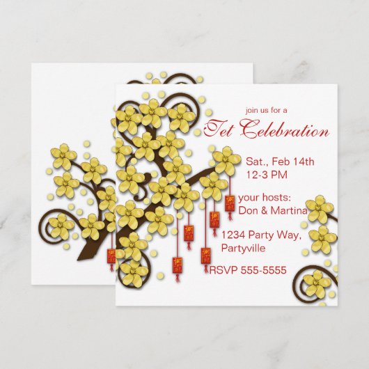 Tet Hoa Mai Kaart (Voorkant / Achterkant)