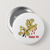 Tet Hoa Mai Ronde Button 7,6 Cm (Voorkant /achterkant)