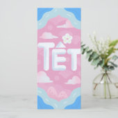 Tet Holiday komt eraan - Funky Schattigee stijl Kaart (Staand voorkant)