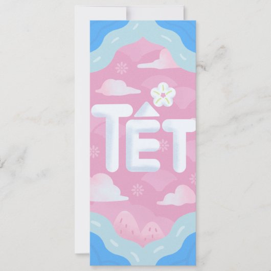 Tet Holiday komt eraan - Funky Schattigee stijl Kaart (Voorkant)