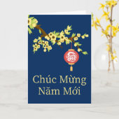 Tet Nieuwjaar Dragon Hoa Mai Blossoms Kaart (Gele Bloem)