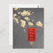 Tet Nieuwjaar Geel Hoa Mai Blossoms Briefkaart (Voorkant / Achterkant)