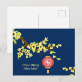 Tet Nieuwjaar OX Hoa Mai Blossoms Briefkaart (Voorkant / Achterkant)