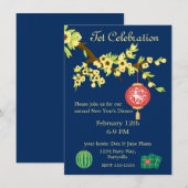 Tet Nieuwjaar OX Hoa Mai Blossoms Kaart (Voorkant / Achterkant)