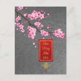Tet Nieuwjaar Pink Hoa Dao Blossoms Briefkaart