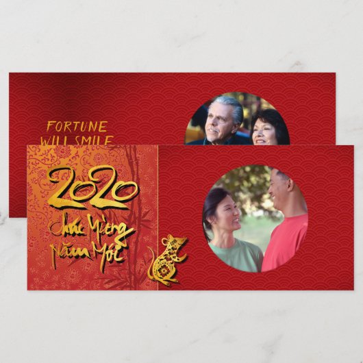 Têt Rat Year 2020 Foto lijst Voeg je afbeelding FH (Voorkant / Achterkant)