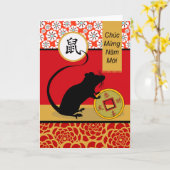 Tet, Vietnamees Nieuwjaar, Rat, Chuc Mung Nam Moi Kaart (Gele Bloem)