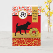 Tet, Vietnamese nieuwjaar van de hond, Lunar Year Kaart (Gele Bloem)