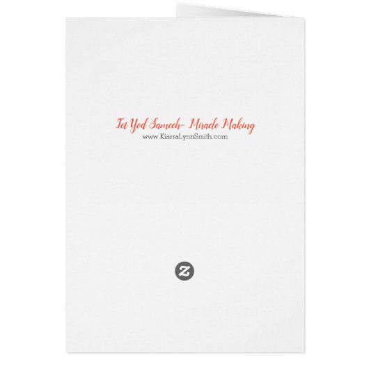 Tet Yod Samech- Miraking Making Notecard (Achterkant)
