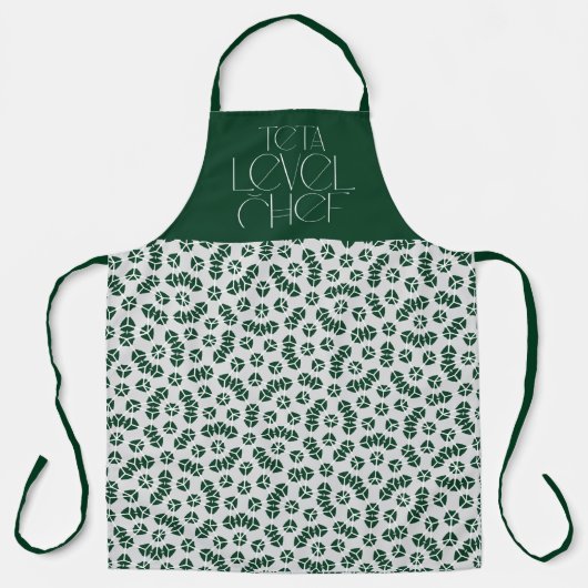 Teta Level Chef bewerkbare kleur gepersonaliseerd Schort (Voorkant)