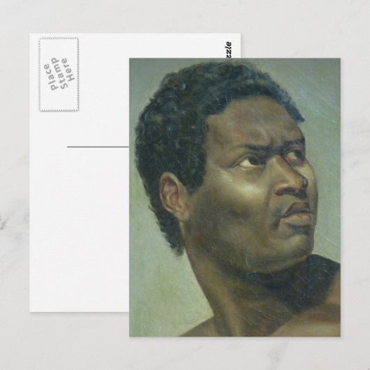 Tête de Nègre (Hoofd van de Negro) door Gros Briefkaart (Voorkant / Achterkant)