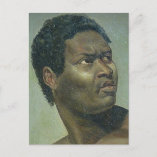 Tête de Nègre (Hoofd van de Negro) door Gros Briefkaart (Voorkant)