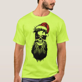 tete_dode_crane_hipster_barbu_bonnet_noel_lunet t-shirt