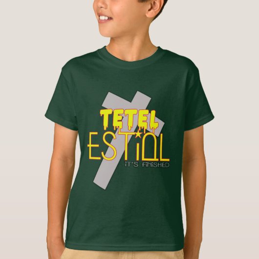 Tetel Estiol-It's Finished Kinderen T-shirt (Voorkant)