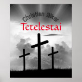 Tetelestai Christelijke Biker's Poster (Voorkant)