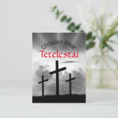 Tetelestai Christelijke Biker's Scripture Verse Briefkaart (Staand voorkant)