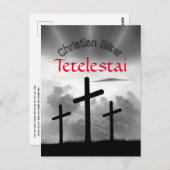 Tetelestai Christelijke Biker's Scripture Verse Briefkaart (Voorkant / Achterkant)