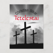 Tetelestai Christelijke Biker's Scripture Verse Briefkaart (Voorkant)