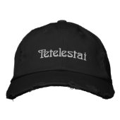 Tetelestai Geborduurde Hoed, Basis Flexfit Wol Cap Pet (Voorkant)