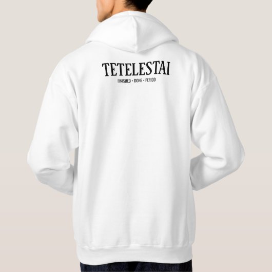 Tetelestai Gered Opgericht Christelijk Hoodie (Achterkant)