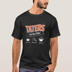 Teters Po-ta-tenen koken een emmer van de M-toets T-shirt